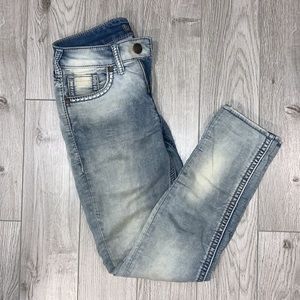 Silver Suki Light Washed Jeans Size 27